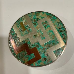 Mexican silver brooch/pendant